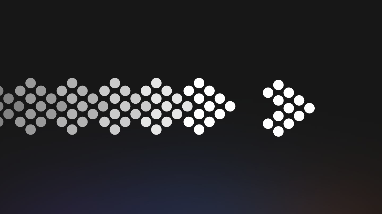 Dot field forming an arrow