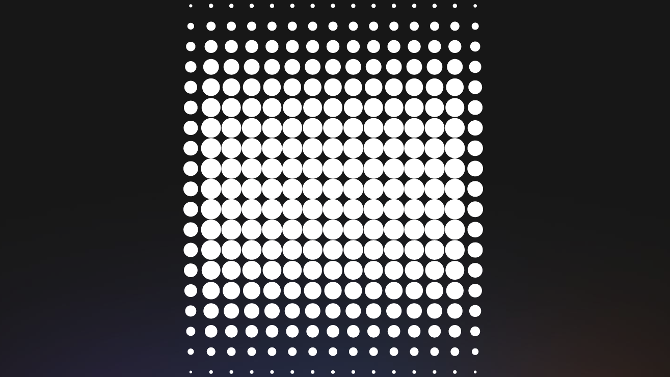 Dot field with scaling grid