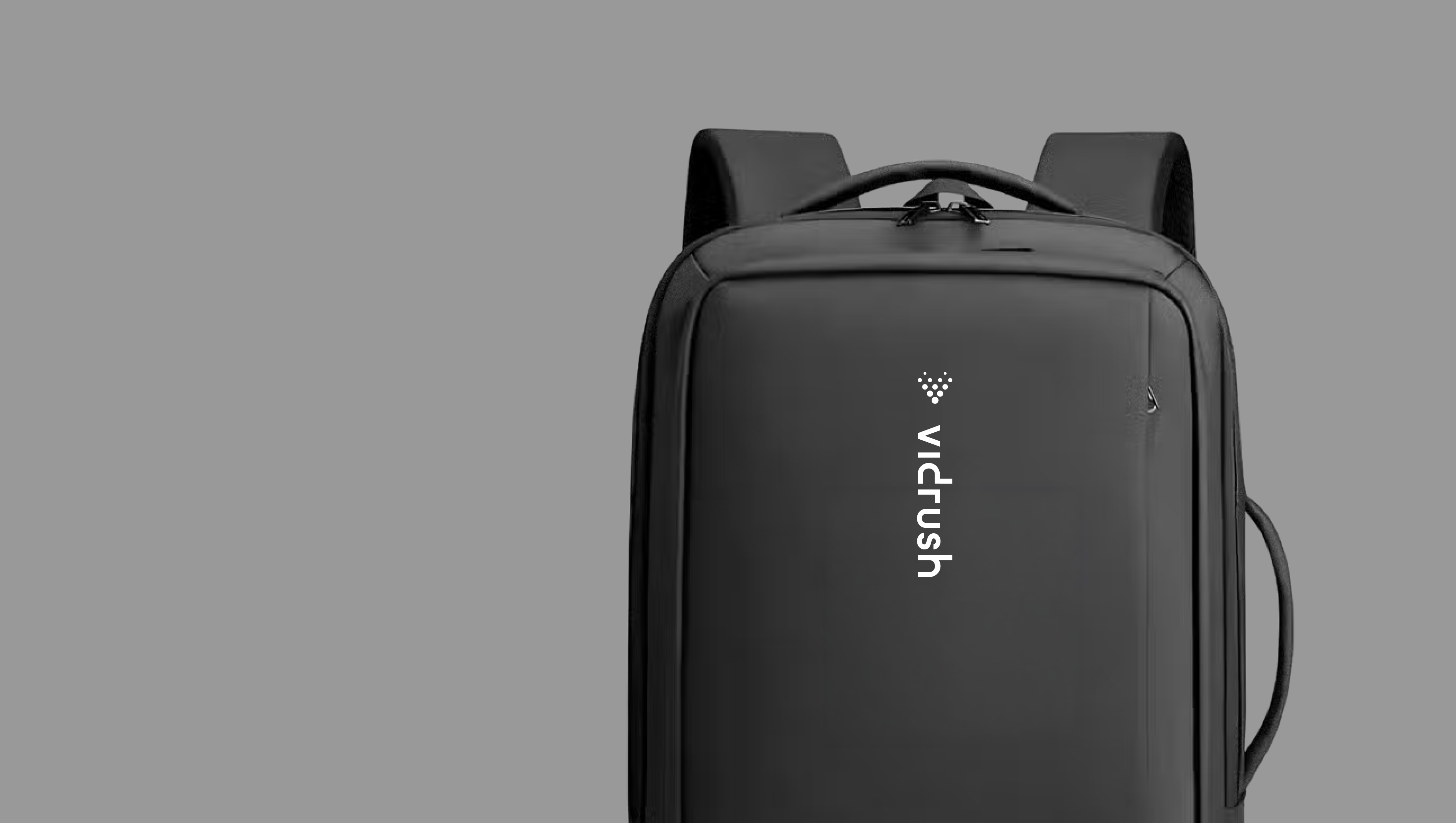 Backpack with vertical VidRush lockup