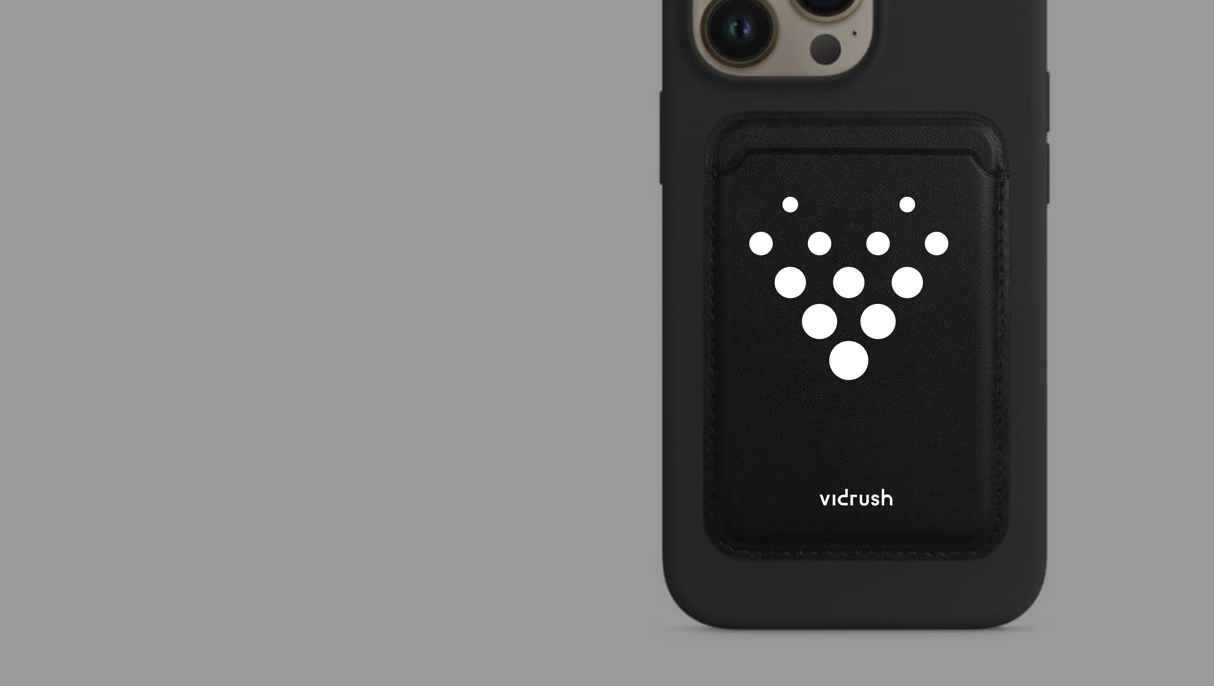 Phone card holder with brandmark